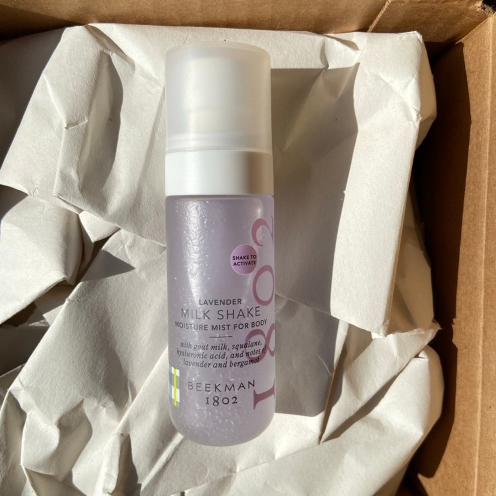 New Beekman 1802 Travel Size Milk Shake Moisture Mist for Body Lavender